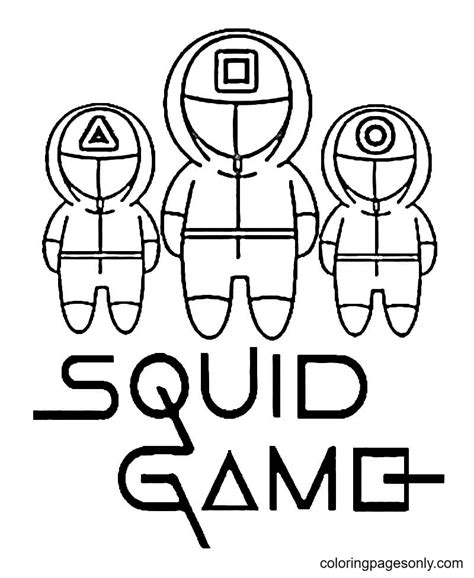 Squid Game Printable Coloring Pages